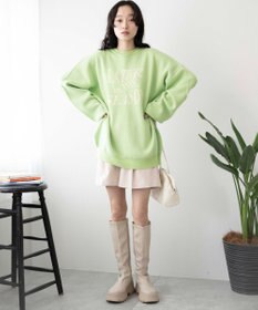 WEGO ウェーブロゴジャガードニットプルオーバー