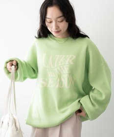 WEGO ウェーブロゴジャガードニットプルオーバー