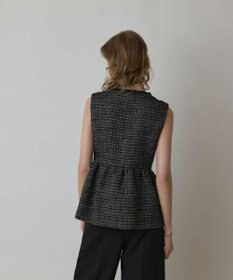 GRACE CONTINENTAL ツイードペプラムベスト