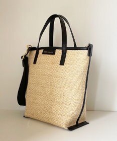Hekhèr Le Style de Vie 【日本製 / 2WAY】ジュート×牛革 縦型トートバッグ