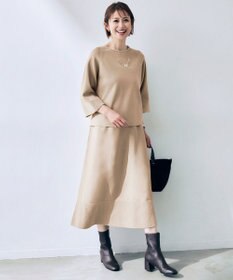 自由区 L モールブロッキング ニット