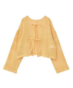 Green Parks Ｉ　前後２ｗａｙ　メッシュショート丈カーディガン