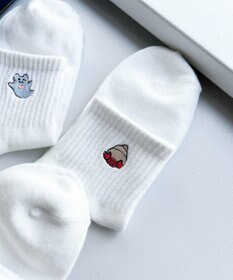 WEGO アニマル刺繍アンクル底パイルソックス