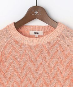 JOSEPH ABBOUD 【キングサイズ・エコ素材和紙使用・日本素材】和紙杢メッシュクルーネック ニット