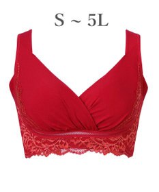 BRADELIS New York 【BRADELIS NewYork peace】綿混キャッチャーカップレースブラ25  ノンワイヤー 補正下着 補整 谷間メイク