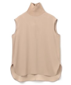 BEIGE， FLEUR / 異素材ネック フレンチスリーブブラウス