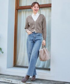 Tiaclasse 【洗える】オーガンジーラインカーディガン