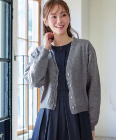 Tiaclasse 【洗える】オーガンジーラインカーディガン