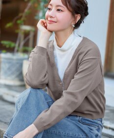 Tiaclasse 【洗える】オーガンジーラインカーディガン