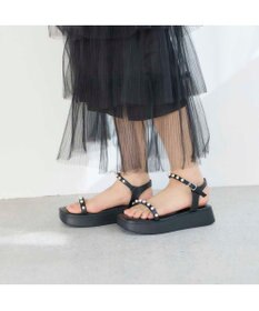 MODE ET JACOMO <noyau>パールデザイン厚底スポーツサンダル