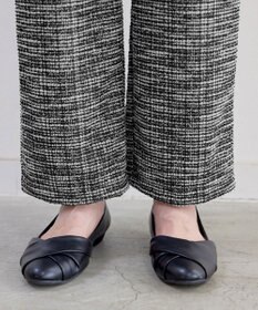 Tiaclasse ラメツイードワイドストレートパンツ