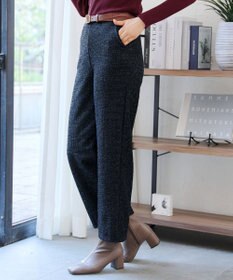Tiaclasse ラメツイードワイドストレートパンツ