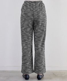 Tiaclasse ラメツイードワイドストレートパンツ