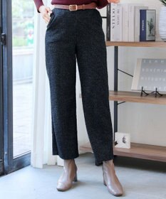 Tiaclasse ラメツイードワイドストレートパンツ