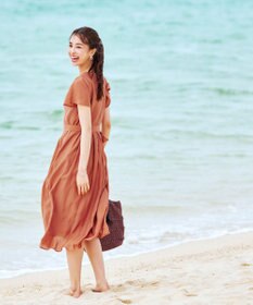 Tiaclasse L 【洗える】大人上品なシアータックワンピース