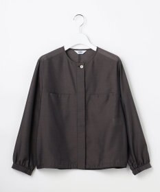 J.PRESS LADIES L 【季節の変わり目に】リネンシアースラブ ノーカラー ブルゾン