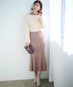 ANY SIS 【2SET】シャギー ニット × ワンピース セット