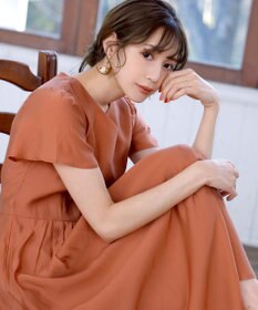 Tiaclasse 【洗える】大人上品なシアータックワンピース