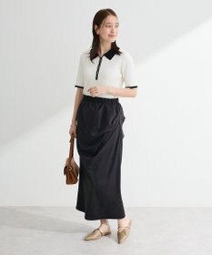 Green Parks 配色ニットポロ