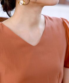 Tiaclasse L 【洗える】大人上品なシアータックワンピース