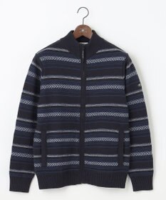 JOSEPH ABBOUD MOUNTAIN 【UNISEX】ジャガード柄 ZIPニット アウター