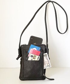 Hekhèr Le Style de Vie 【日本製】ハラコ×シュリンクレザー スマートフォンポシェット