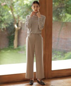 J.PRESS LADIES 【洗える】ANASTASIA milled セミワイド パンツ