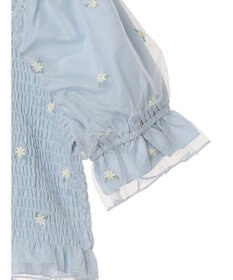 earth music&ecology フラワー刺繍ブラウス