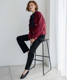 23区 【洗える】ライトメモリータフタ ボリュームボウタイ ブラウス