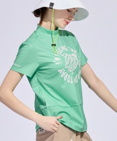 PW CIRCULUS 【WOMEN】SEA TURTLE メッシュコンビモックネックT ゴルフウェア レディース