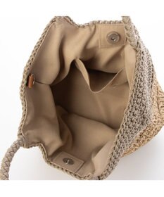 UNBILLION カシュカシュ cachecache / 切り替え柄編みミニトート カゴバッグ