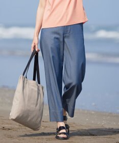 J.PRESS LADIES 【洗える】ツイルライトストレッチ セミワイド パンツ
