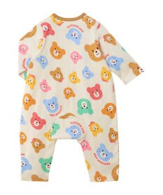 MIKI HOUSE HOT BISCUITS 【70-80cm】 カラフルビーンズ 総柄カバーオール