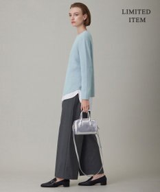 ICB 【WEB限定・洗える】ウールポリエステル クルーネックプルオーバー