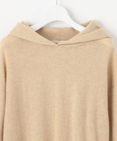 自由区 【洗える】ピュアカシミヤミルド フーディーニット