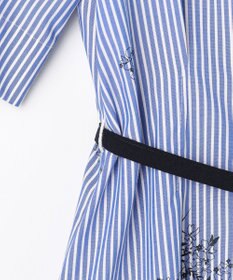 J.PRESS LADIES 【一枚で着映え】ストライプ×フラワープリント ワンピース