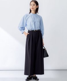 組曲 ドライタッチツイル ワイドパンツ