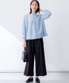 組曲 ドライタッチツイル ワイドパンツ