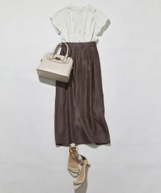 ANY SIS L 【洗える】ダブルボタンフレンチスリーブ ブラウス