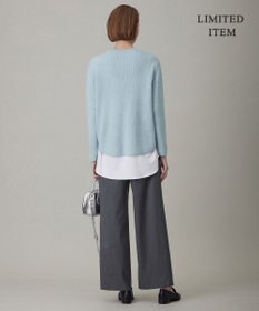 ICB 【WEB限定・洗える】ウールポリエステル クルーネックプルオーバー