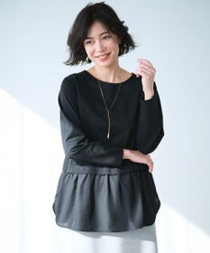 23区 S 【洗える】シアータフタ コンビ カットソー