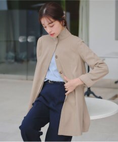 Tiaclasse 【洗える】スタンドカラープリーツコート