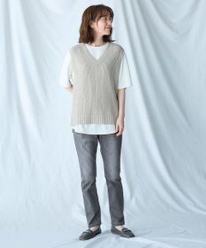 ANY Vネックラメニットベスト