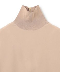 BEIGE， FLEUR / 異素材ネック フレンチスリーブブラウス