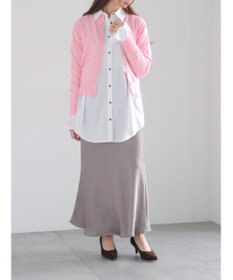 Te chichi メタルスクエア釦クルーネックカーディガン