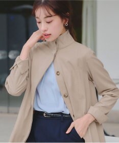 Tiaclasse 【洗える】スタンドカラープリーツコート