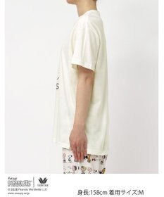 WACOAL PEANUTS トップス 4分袖 Tシャツ 綿100%(本体) スヌーピー レディース FTT168 /ワコール