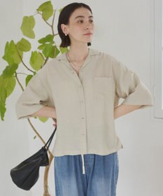 WEGO 【ANGIE VINTAGE】接触冷感開襟シャツ