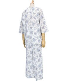 WACOAL パジャマ 7分袖 長袖 長ズボン 綿100%(本体) ローン素材 ミントン レディース NDT265 /ワコール