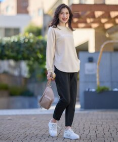 ANY ジョーゼットロゴプリントTシャツ